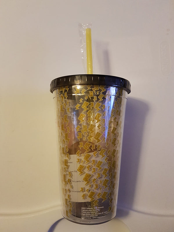 Pokemon Pikachu Lightning Bolts Travel Tumbler 16 oz