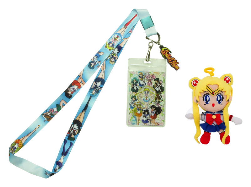 Sailor Moon Bundle Line Up Lanyard & Moon 5" Plush