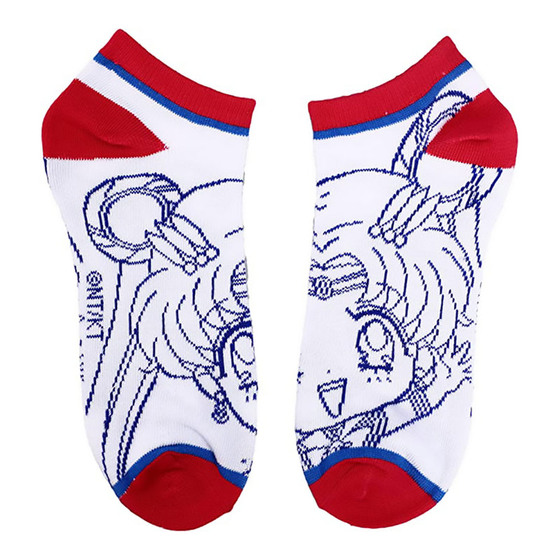 Sailor Moon Crystal Line Art Ankle Socks 5-Pack Set