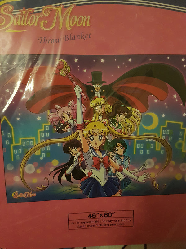 Sailor Moon Group Fleece Throw Blanket