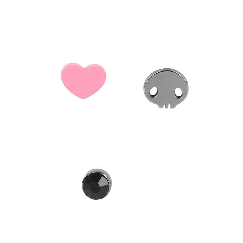 Sanrio Kuromi Character & Charms 5-Piece Earrings Set