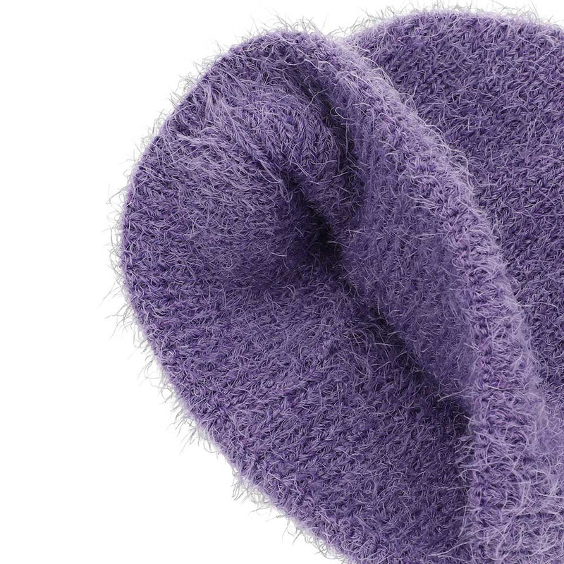 Sanrio Kuromi Fuzzy Purple Beanie Hat