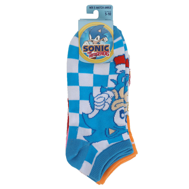 Sonic the Hedgehog Characters 5 Pack Ankle Socks