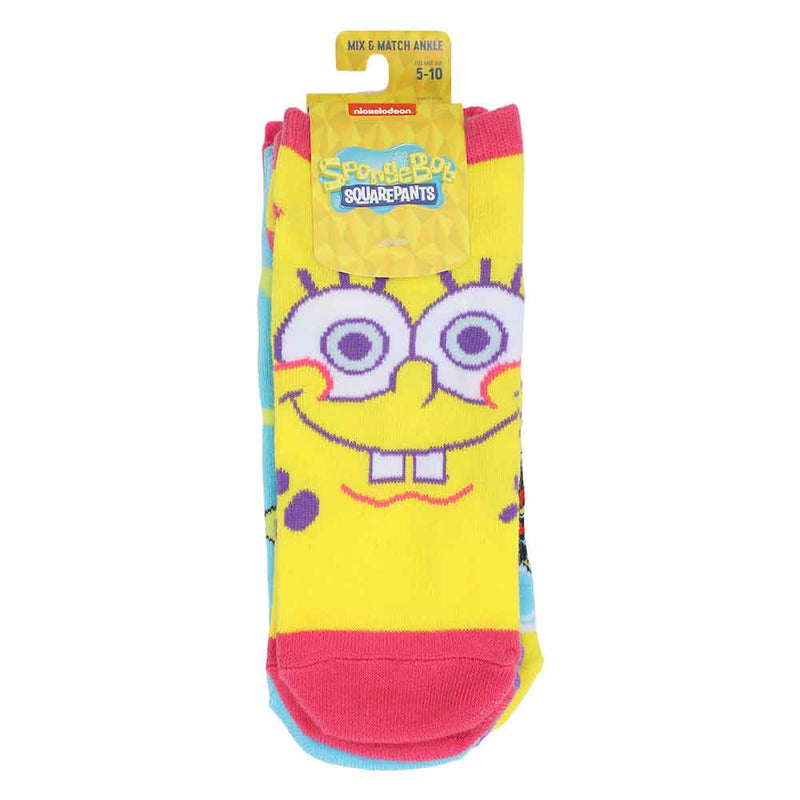 Spongebob Squarepants Patrick & Gary 5 Pack Ankle Socks