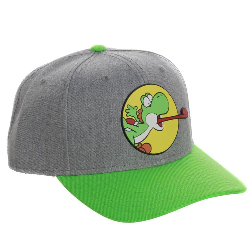 Super Mario Bros Yoshi Curved Bill Snapback Hat