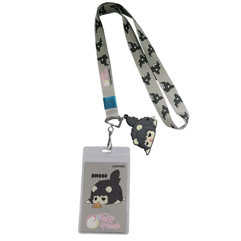 Tasty Peach Grumpy Sheep Lanyard With Charm