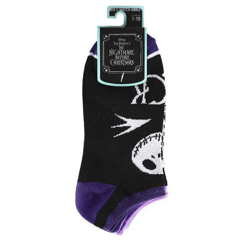 Nightmare Before Christmas 5 Pair Ankle Socks