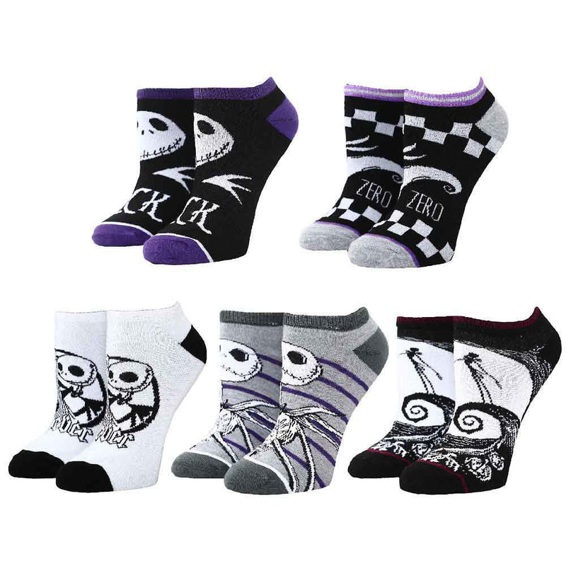 Nightmare Before Christmas 5 Pair Ankle Socks