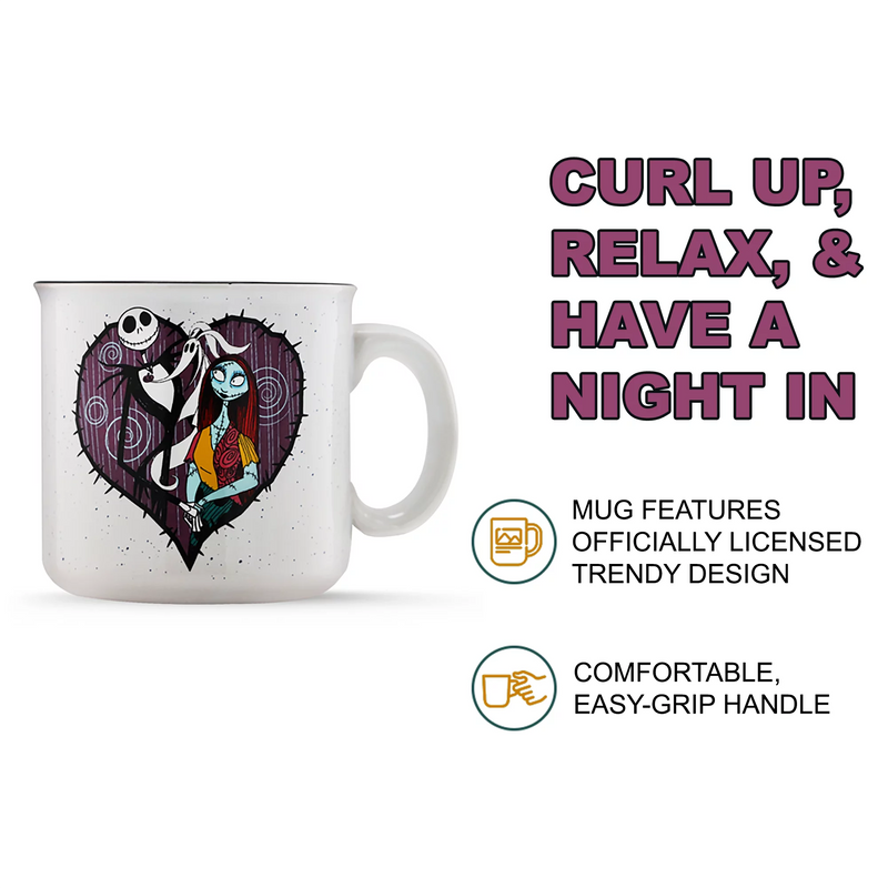 Nightmare Before Christmas Jack Skellington & Sally Mug 20 oz