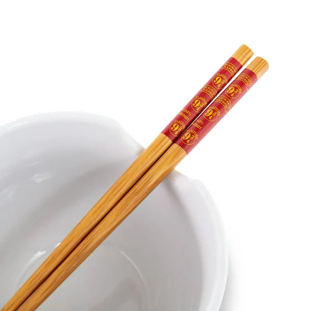 Harry Potter Crest Platform Ceramic Ramen Bowl With Chopsticks