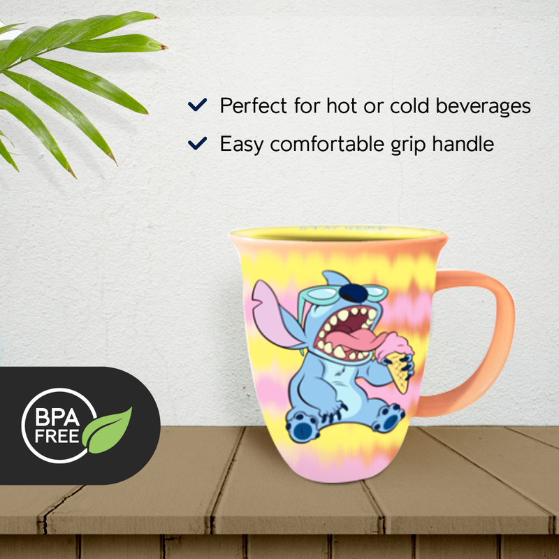 Disney Lilo & Stitch 626 Ice Cream Tie Dye Wide Rim Mug 16oz