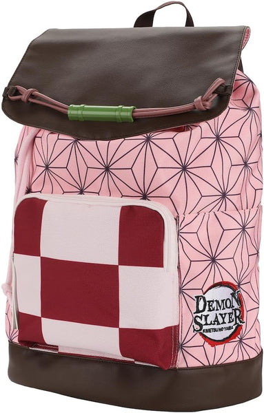 Demon Slayer Nezuko Pink Backpack – Official Inspired with Bamboo Gag Design