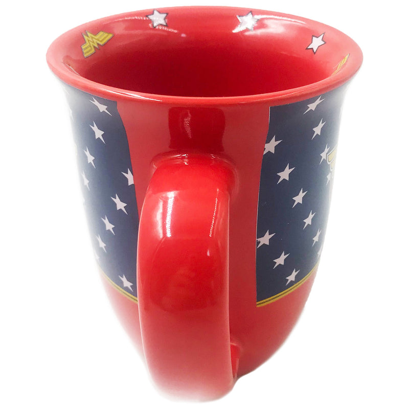 Wonder Woman Logo Red Wide Rim Mug 16 oz