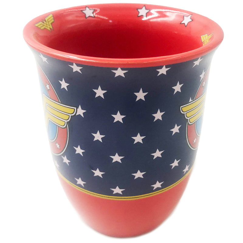 Wonder Woman Logo Red Wide Rim Mug 16 oz