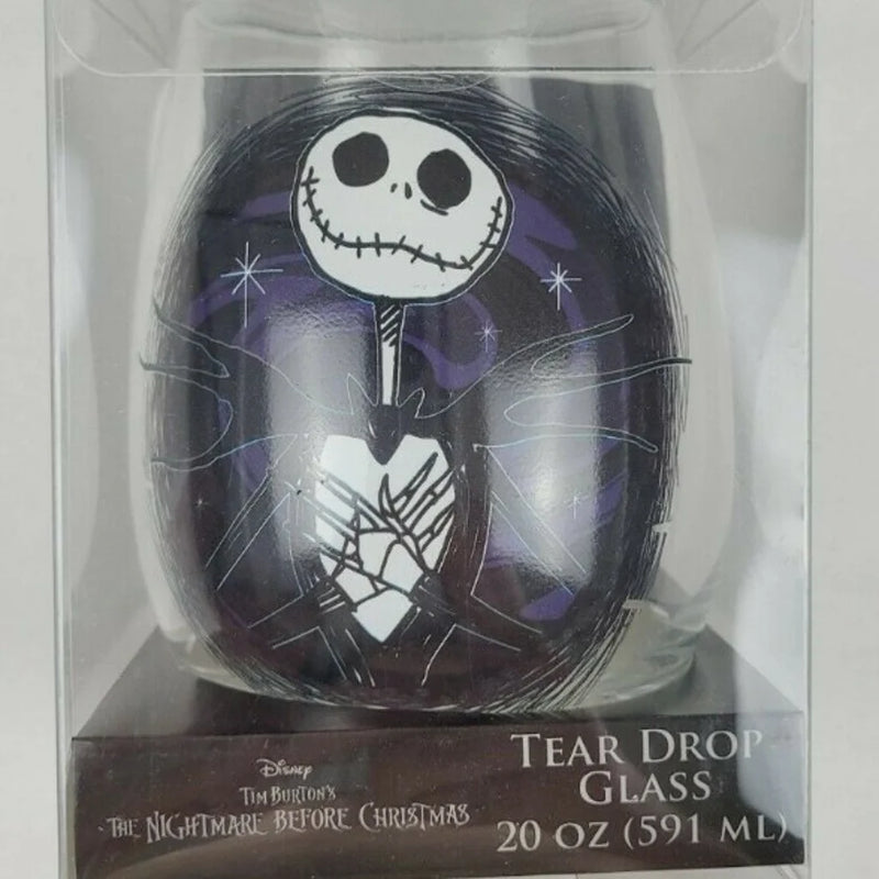 Nightmare Before Christmas Jack Skellington Teardrop Wine Glass 20 oz