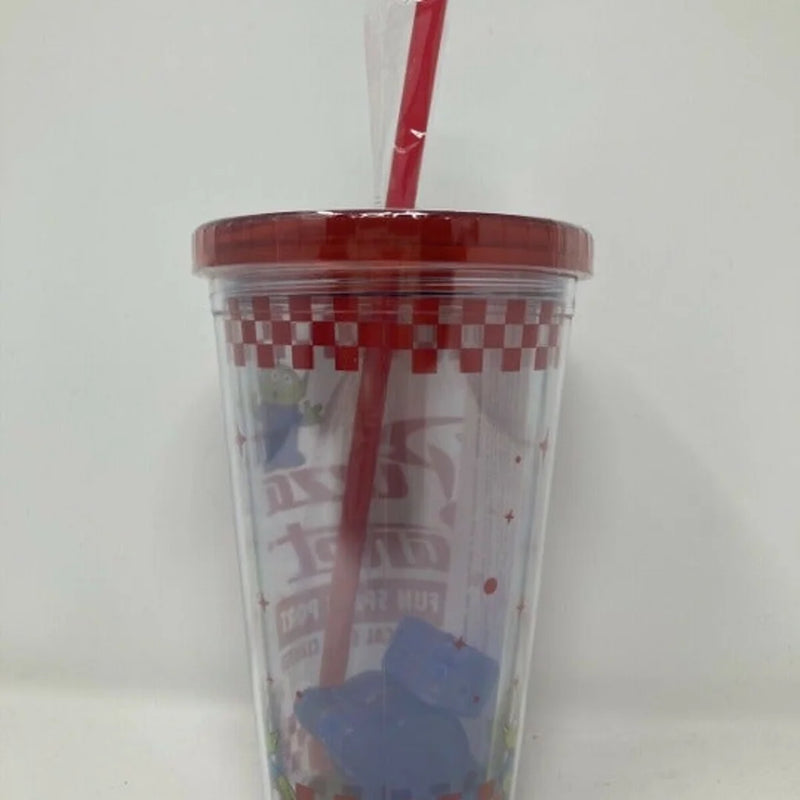 Disney Toy Story Pizza Planet Tumbler W/ Alien Spaceship Ice Cubes