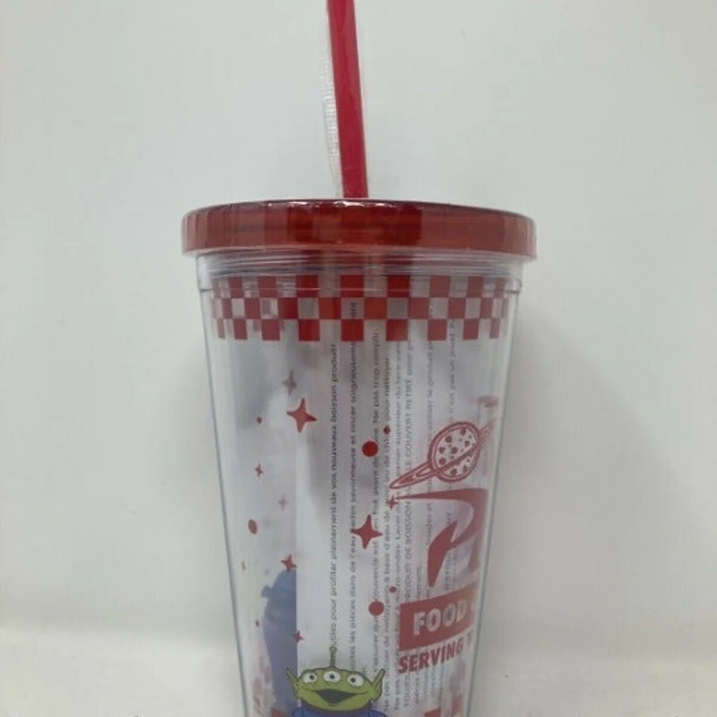 Disney Toy Story Pizza Planet Tumbler W/ Alien Spaceship Ice Cubes