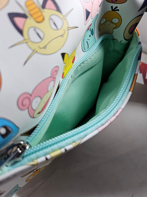 Pokemon Faces All Over Crossbody Satchel Bag