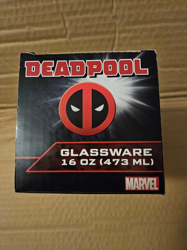 Marvel Deadpool Logo Pint Glass 16 oz