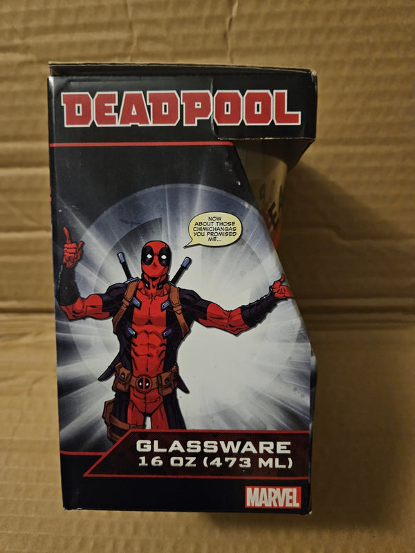 Marvel Deadpool Logo Pint Glass 16 oz