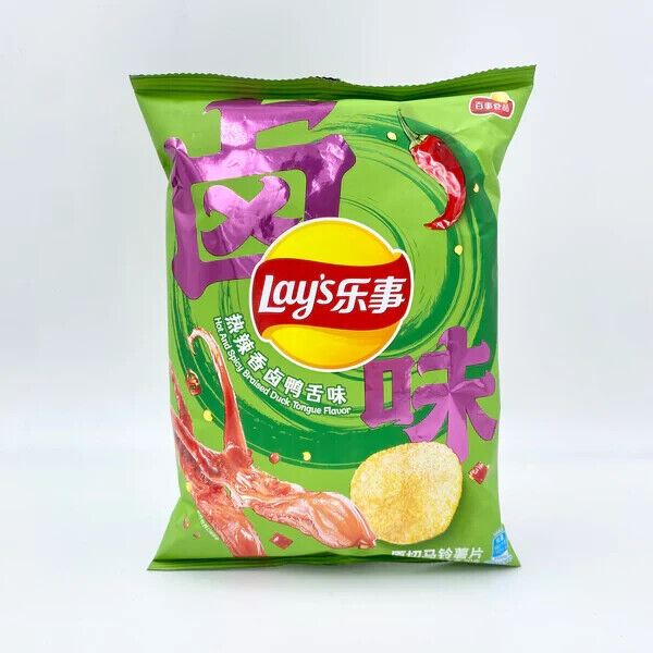 Lays Braised Duck Tongue Hot Spicy Flavor Potato Chips