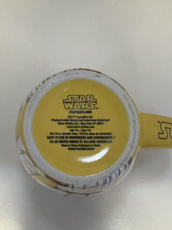 Star Wars Leia We Can Do It Yellow Ceramic Mug 16 oz