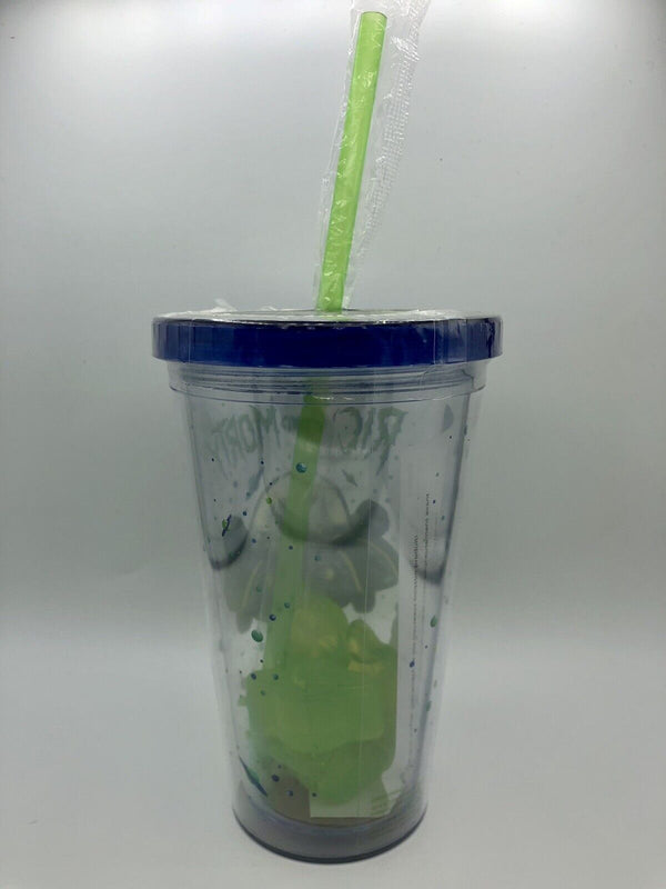 Rick and Morty Tumbler With Spaceship Ice Cubes