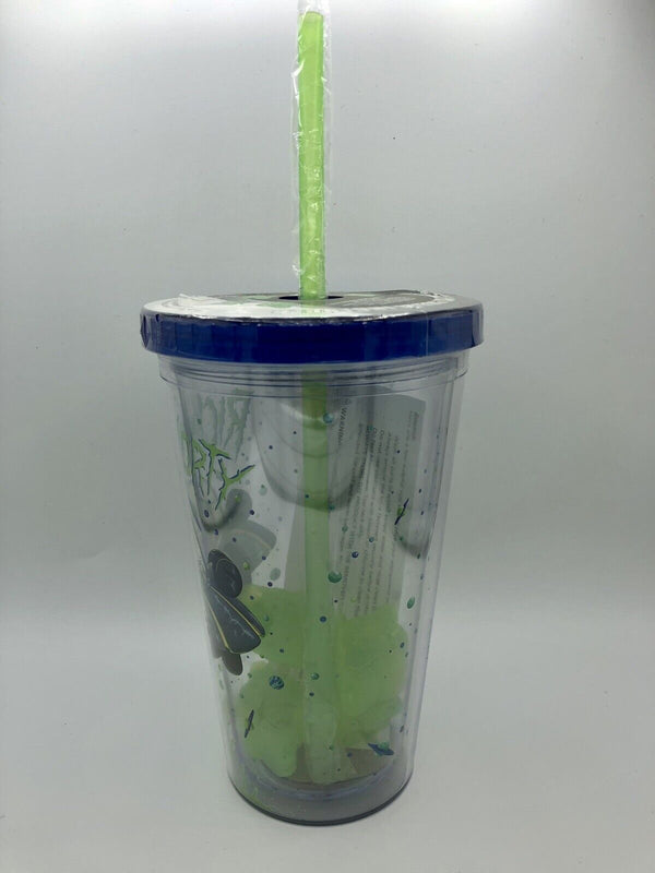 Rick and Morty Tumbler With Spaceship Ice Cubes