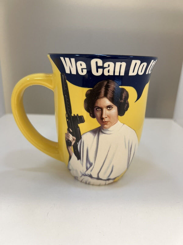 Star Wars Leia We Can Do It Yellow Ceramic Mug 16 oz