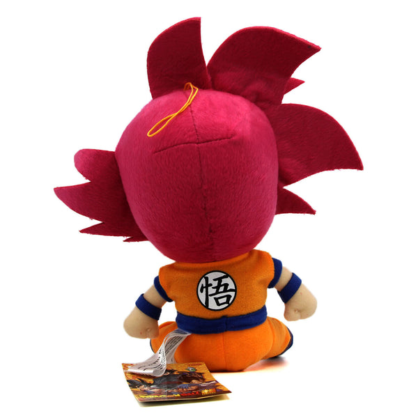 Dragon Ball Super Z SSGSS Red Goku 9" Sitting Plush Doll