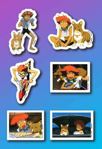 Cowboy Bebop Ed & Ein Die Cut Sticker Set