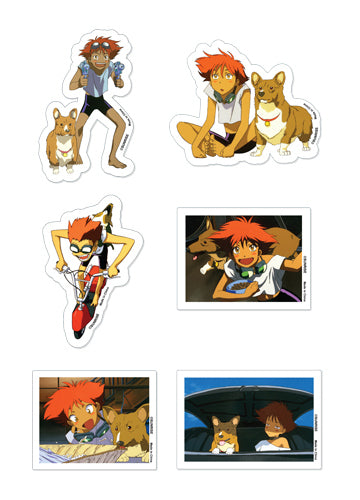 Cowboy Bebop Ed & Ein Die Cut Sticker Set