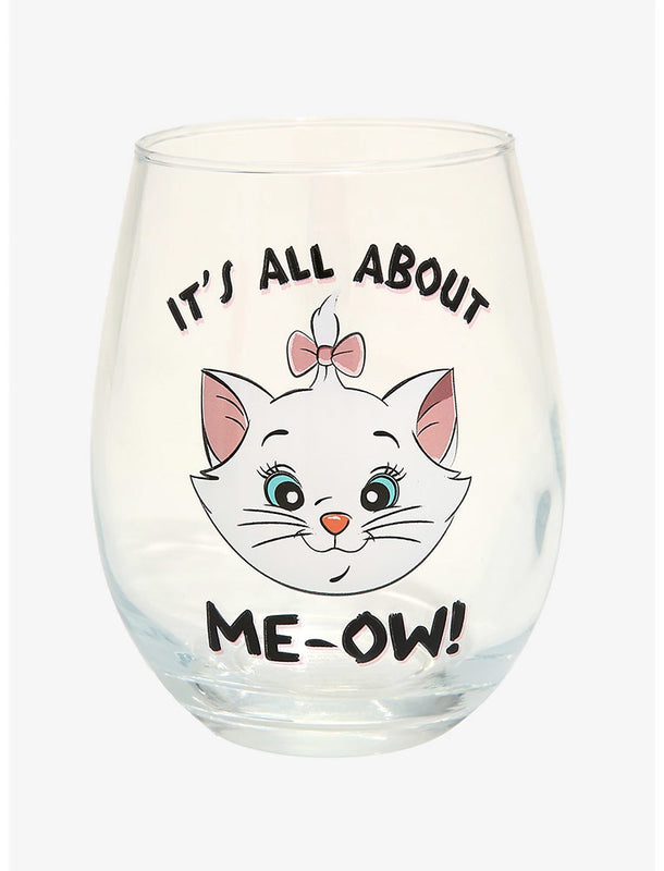 Disney Aristocats Marie It’s All About Me-Ow! Teardrop Wine Glass 20 oz