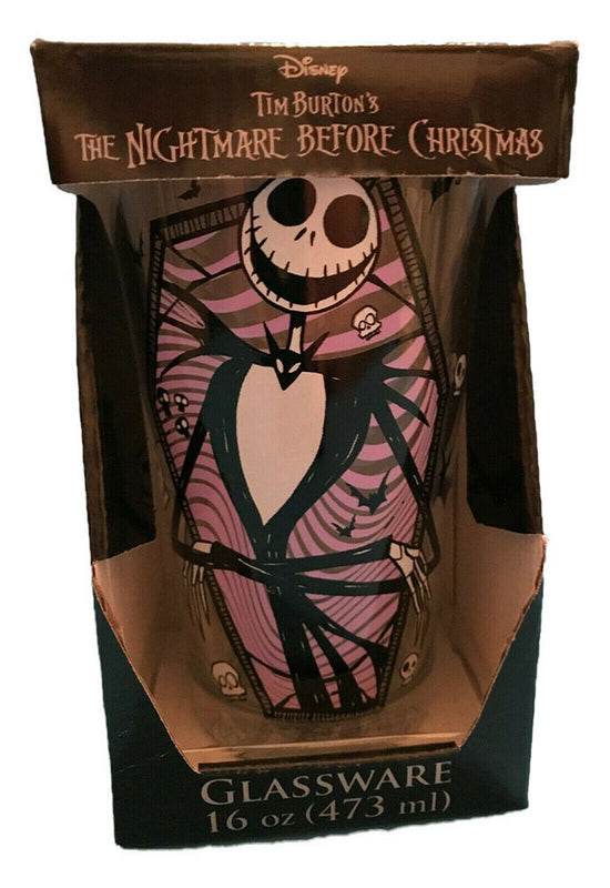 Disney Nightmare Before Christmas Jack Skellington Pint Glass 16 oz