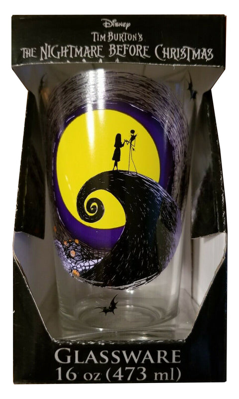 Disney Nightmare Before Christmas Jack & Sally Pint Glass 16 oz