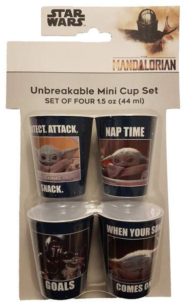 Disney The Mandalorian Unbreakable Mini Collectible Cups 1.5 oz