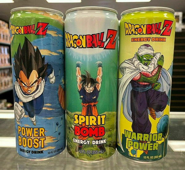 Dragon Ball Z Energy Drink 3 Pack Variety 12 oz
