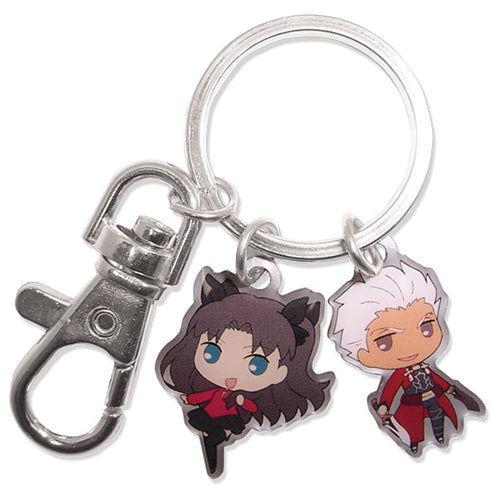 Fate Stay Night Archer & Rin Metal Keychain