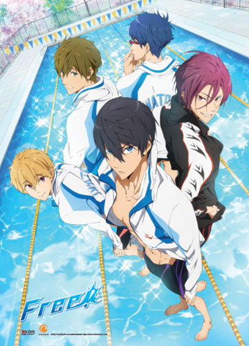 Free! Iwatobi Swim Club Key Art Group Wall Scroll