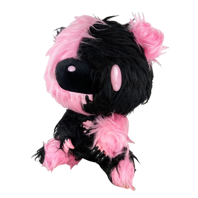Gloomy Bear Pink Black Fur 8" Sitting Plush Doll
