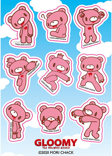 Gloomy Bear Poses Sticker Set