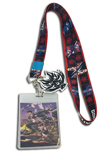 Lanière du groupe God Eater avec breloque symbole Fenrir