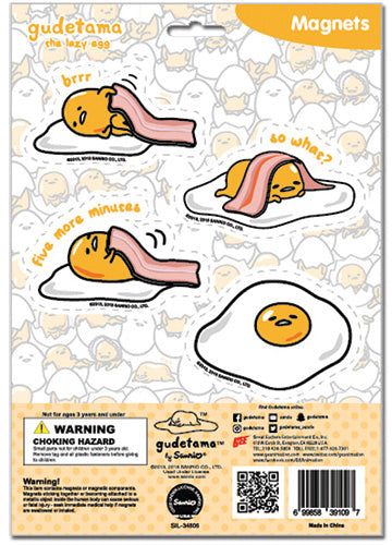 Collection d'aimants au bacon et aux œufs Gudetama