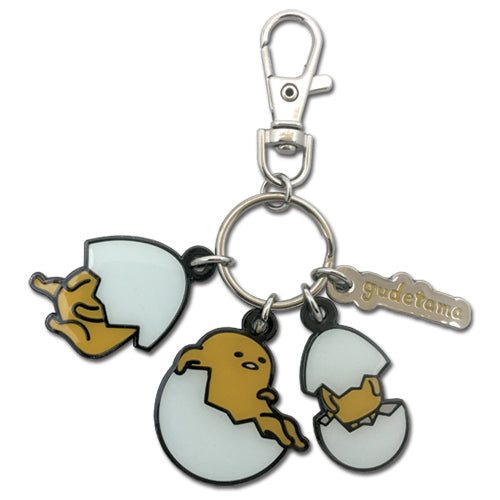 Gudetama The Lazy Egg Enamel Metal Keychain