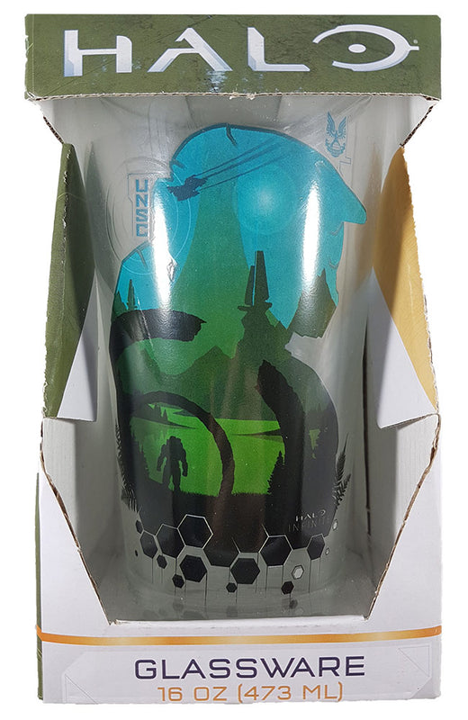 Halo Infinite Master Chief UNSC Pint Glass 16 oz