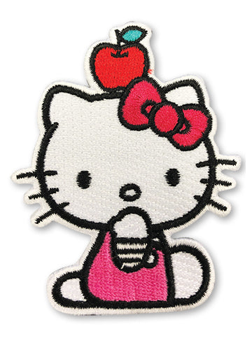 Hello Kitty Apple on Head Sew Iron On Patch