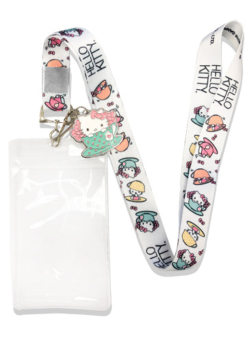Hello Kitty In Tea Cup Lanyard W/ Charm