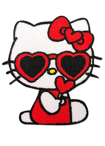 Hello Kitty Red Heart Sunglasses, Dress & Bow Sew On Patch