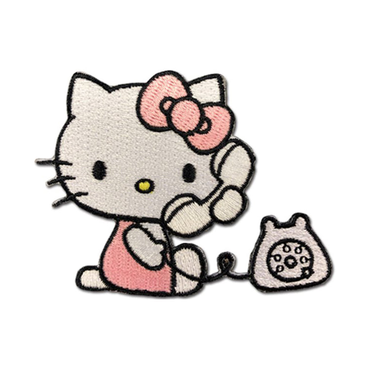 Hello Kitty Telephone Iron Sew On Patch