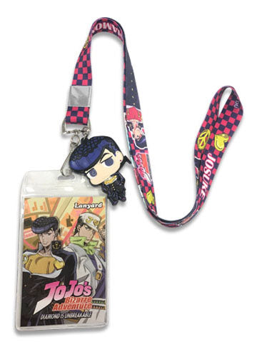 Jojo's Bizarre Adventure Josuke & Shining Diamond Lanyard W/ Charm